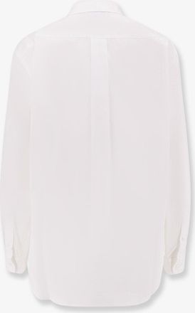Coperni Womens Boyfriend Popeline Cotton Shirt White