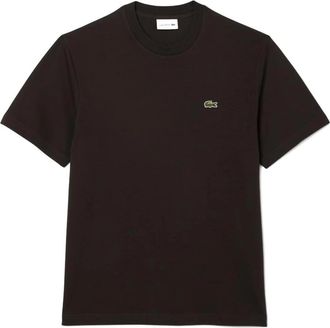 Lacoste Katoenen T-shirt - Heren - T-shirts - Bruin - S - Katoen - Tops