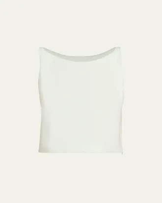 Theory Sleeveless Bateau-Neck Top