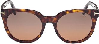 Tom Ford Moira Polarized Brown Oval Ladies Sunglasses FT1109 52H 53