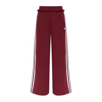 adidas Wijde Trainingsbroeken - Dames - Sweatpants - Rood - XS - Broeken