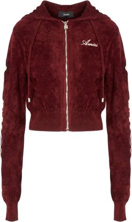 Amiri Zip-throughs, female, Red, M, Bones Hoodie