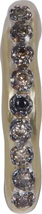 Rosa Maria Poppy 5(9) Cu St Dia Co 8P Blk 1P Ring With Setting Sterlin