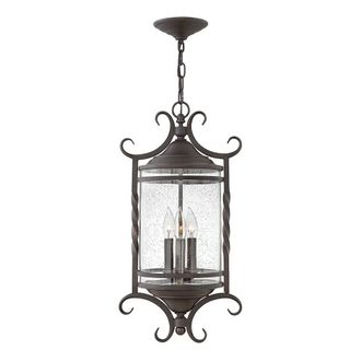 Netlighting Hinkley Casa Outdoor 3 Light Chain Lantern Olde Black IP44