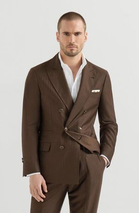 Brunello Cucinelli Uconstructed blazer in Brown at Nordstrom, Size 46 It