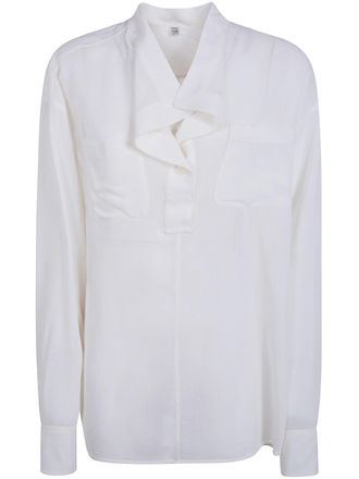 Toteme Overlapping Collar Blouse