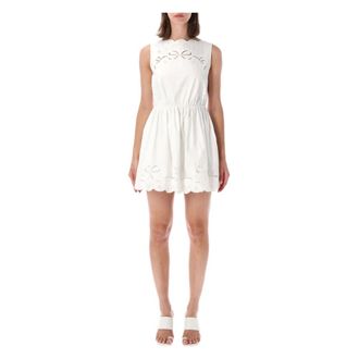 Self Portrait Sangallo Mini Dress - female - Self Portrait - Short Dresses - White - 2XS - Dresses
