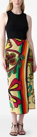 Carolina Herrera x Rianna + Nina sjaal met print - Beige