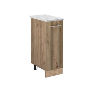 Vicco Armario De Farmacia R-line, Roble Artesanal, 30 Cm Et M&aacute;rmol