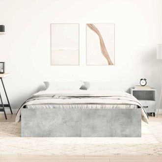 Berkfield Home Modern Bed Frame Concrete Grey 120x200 cm