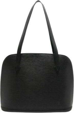 Louis Vuitton Pre-owned Shoulder Bags, female, Black, Size: ONE SIZE Pre-owned Epi Leather Rucksack Tote Bag