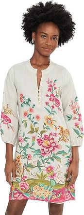 Johnny Was Shift Field Dress Womens Dress Ecru Miraze : SM, Linen