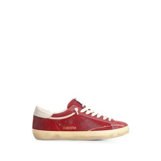 Golden Goose Super-Star Sneakers - Heren - Schoenen - Rood - Maat: 42 EU Zijde