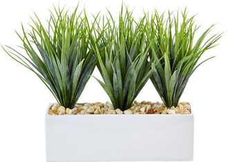 Nearly Natural Vanilla Grass in Rectangular Planter in Green at Nordstrom