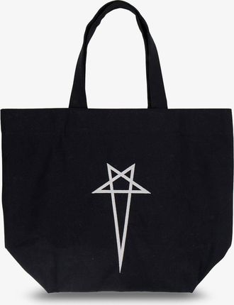 Rick Owens Borsa a mano in canvas con logo frontale - RICK OWENS - gender_Man