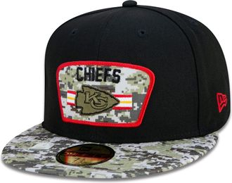 New Era 59Fifty Kansas City Chiefs CapEra Men - Flat Brim Cap Baseball Fitted Closed Back, with Peak Autumn Summer Spring Winter All-Season - 7 1/2 (59,6 cm) 