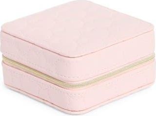 Nordstrom Square Zip Jewelry Box in Pink- Quilted Hearts at Nordstrom Rack