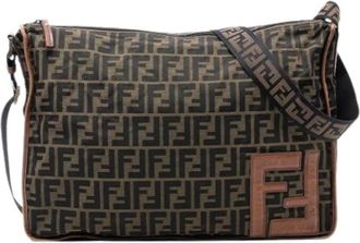Fendi Pre-owned Canvas Crossbody Tas - Dames - Vintage Schoudertas - Bruin - ONE Size - Vintage