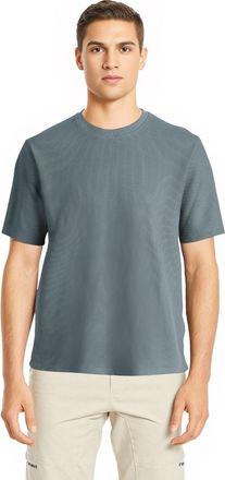 Jack & Jones T-Shirt JACK & JONES JJEAUSTIN TEE SS NOOS, Herren, Gr. S, grau (stormy weather), Single Jersey, Obermaterial: 58% Polyester, 40% Baumwolle, 2% Elasth