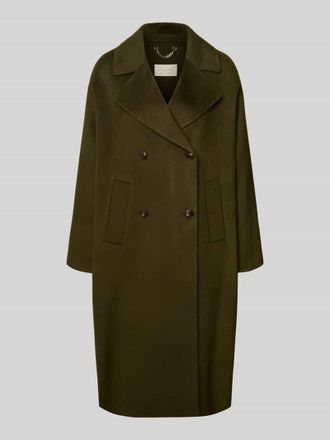 Milano Milano Italy Mantel aus Wolle mit Reverskragen in Khaki, Gr&ouml;&szlig;e 34