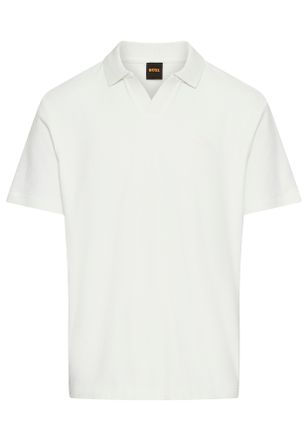 Boss Orange by Hugo Boss Poloshirt BOSS ORANGE Pe, Herren, Gr. XXL, beige (natural106), Frottee, Obermaterial: 100% Baumwolle, unifarben, regular fit h&uuml;ftlang, V-Ausschnitt, S