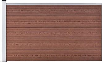 vidaXL vidaXL Pannello di Recinzione in WPC 175x105 cm Marrone
