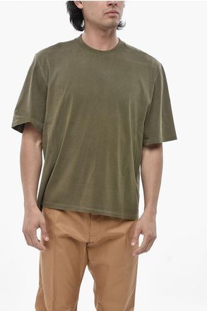 Entire studios Crewneck Cotton Jersey T-Shirt DART in Solid Color size L