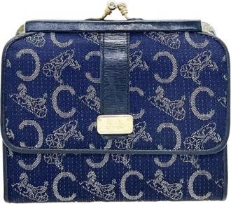 Celine Pre-owned Wallets, female, Blue, Size: ONE SIZE Pre-owned Vintage Leather Wallet