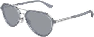 Bottega Veneta Bv 1373S-003 - unisex - Zonnebrillen - Grijs - 55 MM - Accessoires