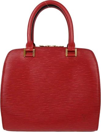 Louis Vuitton Pont Neuf Handbag Epi Leather Red Leather Handbag (Pre-Owned)