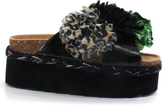 Colors Of California Hc.bes 055 Platform Slider - Dames - Sandalen - Zwart - 40 EU - Leer - Schoenen