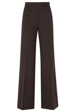 Seventy Brown Straight-Leg Wool-Blend Formal Pants
