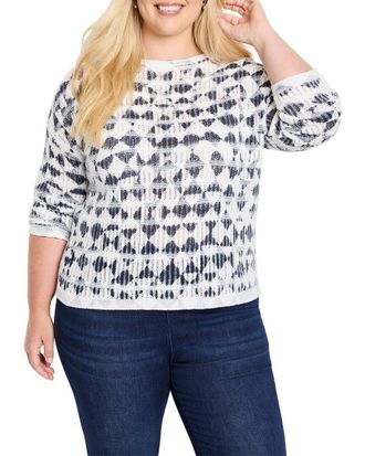 Nic+Zoe Nic+Zoe Plus Textured Diamond Sweater