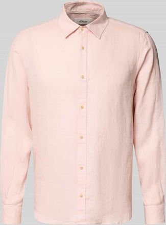s.Oliver Red Label Regular Fit Freizeithemd aus reinem Leinen in Rosa, Gr&ouml;&szlig;e XXL