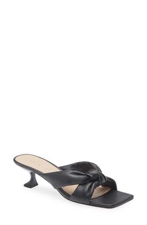 Stuart Weitzman Playa 50 Knot Kitten Heel Sandal in Black at Nordstrom Rack, Size 8