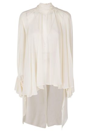 Semicouture Butter Renie Georgette Neck Tie Blouse