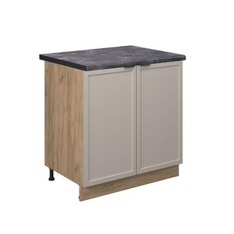 Vicco Mueble Bajo Fregadero Fame-line, Grisbeige, 80 Cm, Et Antracita, Vicco