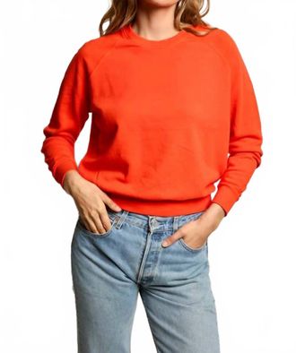 perfectwhitetee Alexi French Terry Sweatshirt In Tomato