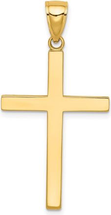 Diamond2Deal 14k Gold Solid Reversible Latin Cross Pendant