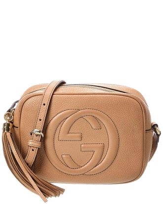 Gucci Camelia Pebbled Calfskin Leather Small Soho Disco Bag (Authentic Pre-Loved)