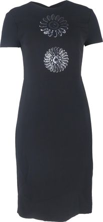 Prada Pre-owned Womens Sequined Sheath Dress in Black Viscose - Size EU 36 (Womens)