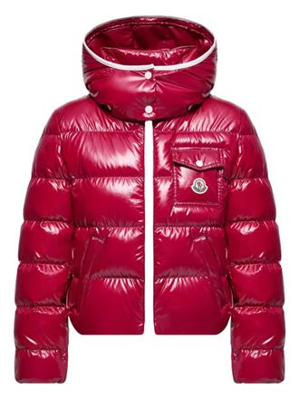 Moncler Red Quilted Hood Jacket