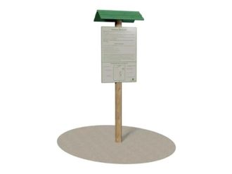 OEM Stazione Inizio Percorso 3011 Giochipark Legno Cartello Dibond Outdoor Fitness