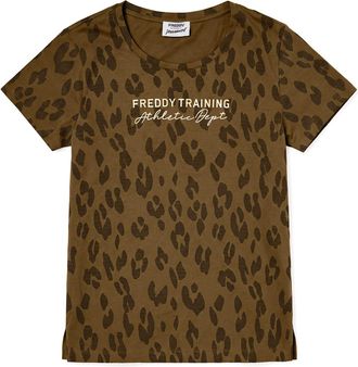 Freddy T-shirt Donna Regular Stampa Leopardata