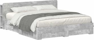 vidaXL Estructura De Cama Con Almacenamiento Gris Hormig&oacute;n Vidaxl