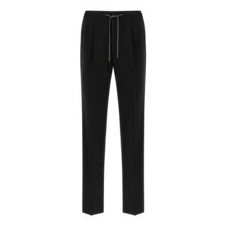 Incotex Modello 78 Cool Wool Trousers - male - Incotex - Straight Trousers - Black - 4XL - Trousers