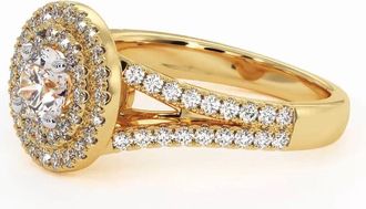 The Diamond Store Camilla Diamond Halo Engagement Ring in 18K Gold 1.15ct G/SI2
