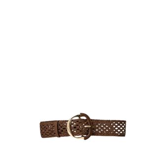 Twinset Belts, unisex, Brown, Size: S Woven Waist Belt