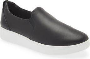 FitFlop Rally Leather Slip-On Skate Sneaker in Black at Nordstrom Rack, Size 10