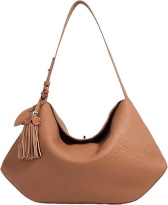 Generic Compatible For Grain Leather Spacious Tote Bag Underarm Single Shoulder Crossbody Women Shopping Hobo Handbag(G)
